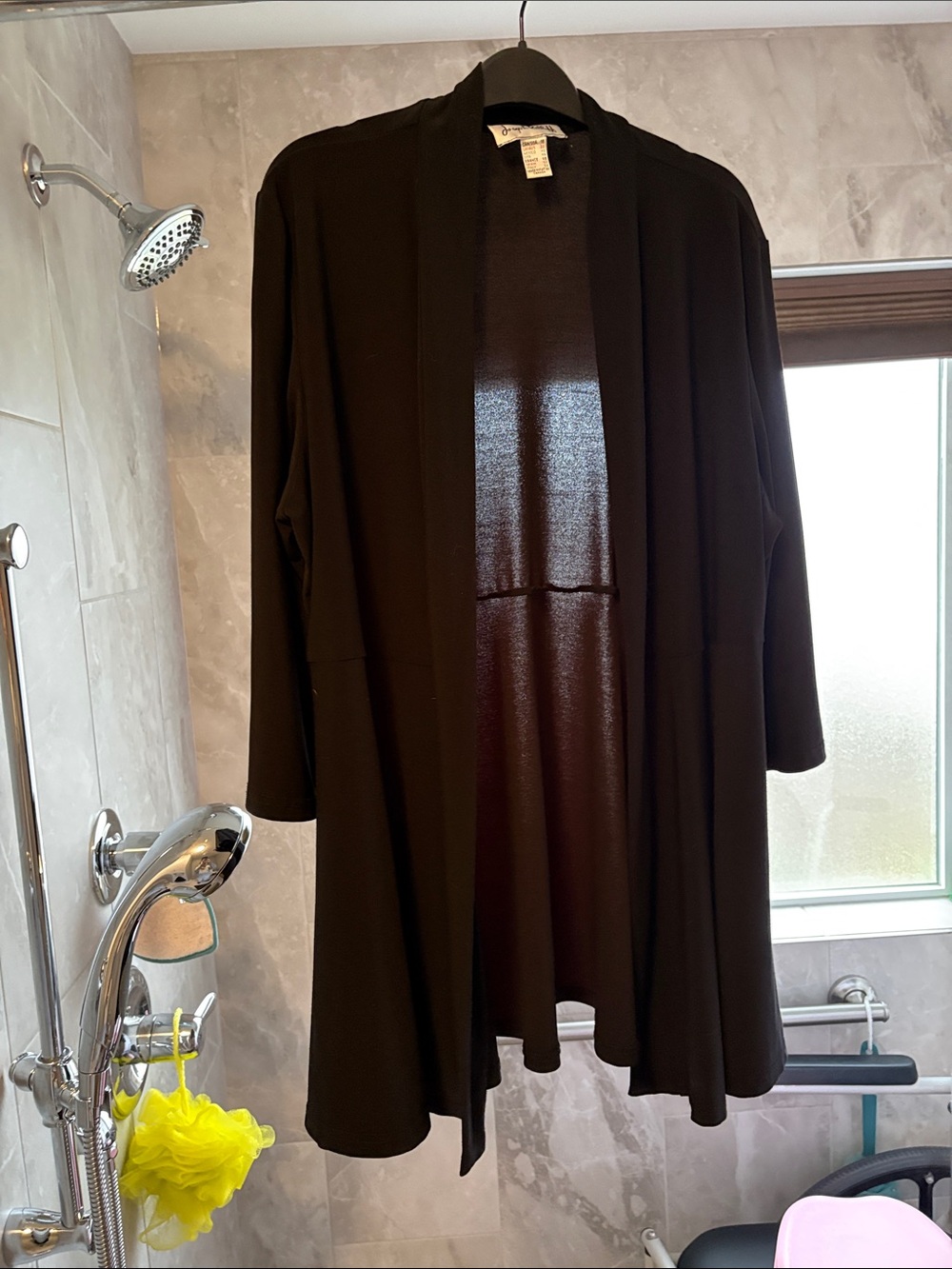Joseph Ribkoff Black Open-Front Long Cardigan